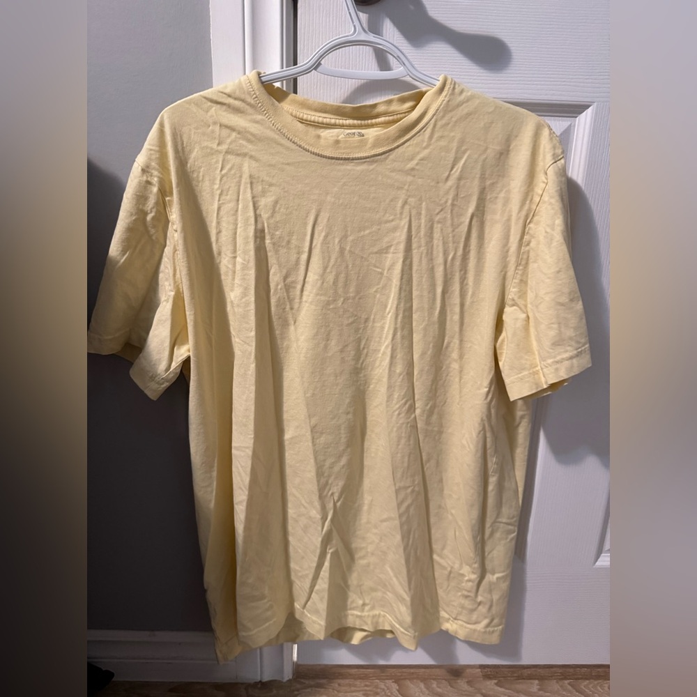 George Men's Light Yellow T-Shirt